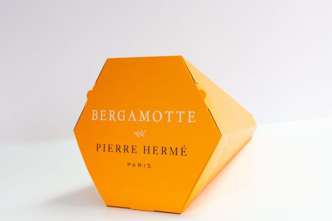 Packaging conique kraft personnalisé Pierre Hermé x Bergamotte